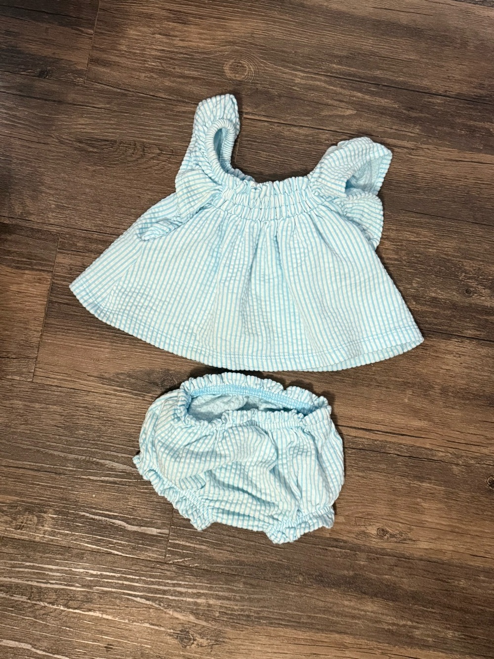 Garanimals Light Blue Seersucker Top and Bloomers